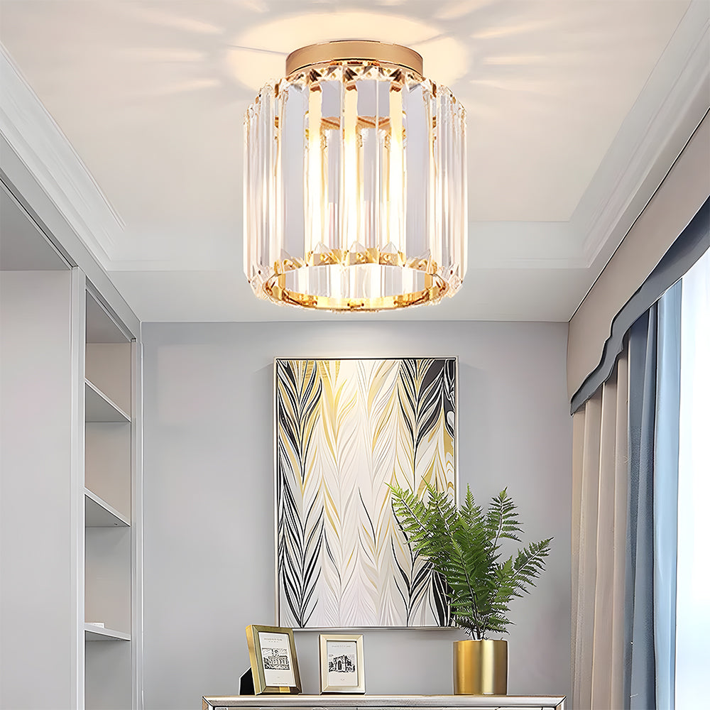 Juego de 2 Lámparas de Techo Semi-Flush de Cristal para Pasillo – Iluminación Moderna 9