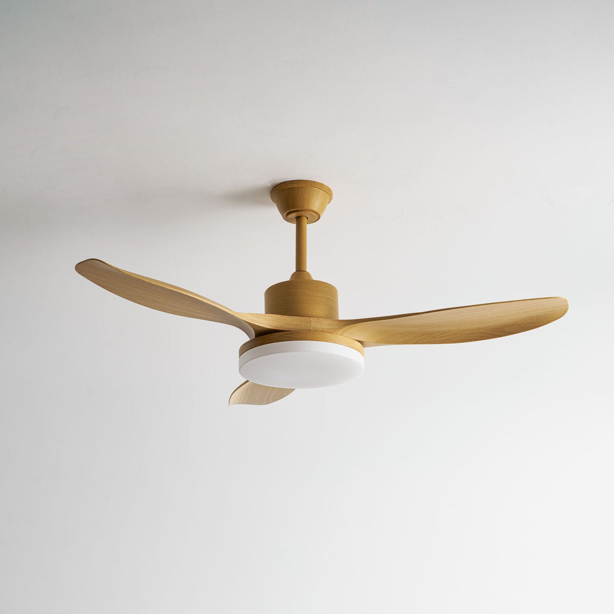 Ventilador de techo con luz Fresnia en un salón natural – imagen 4