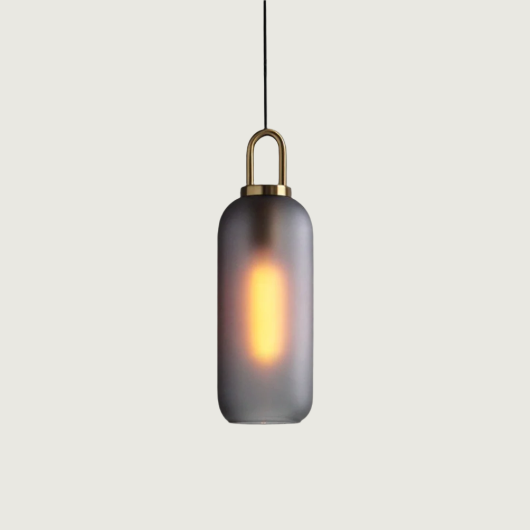 Livana - Lámpara Colgante de Vidrio Simple Nórdica – Diseño Minimalista para Iluminación Moderna