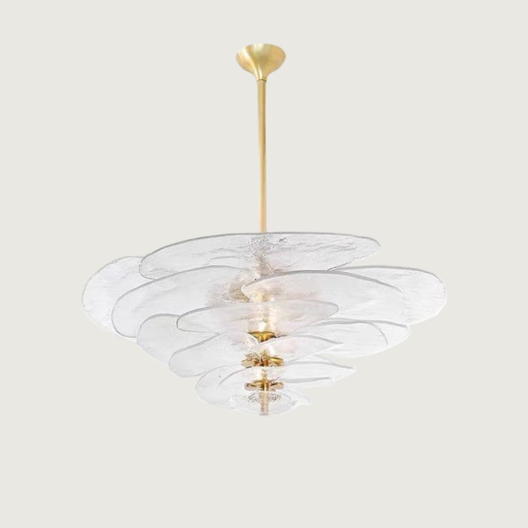 Kyren - Lámpara de Araña Techo Cristal – Elegante Araña de Vidrio para Iluminación Interior