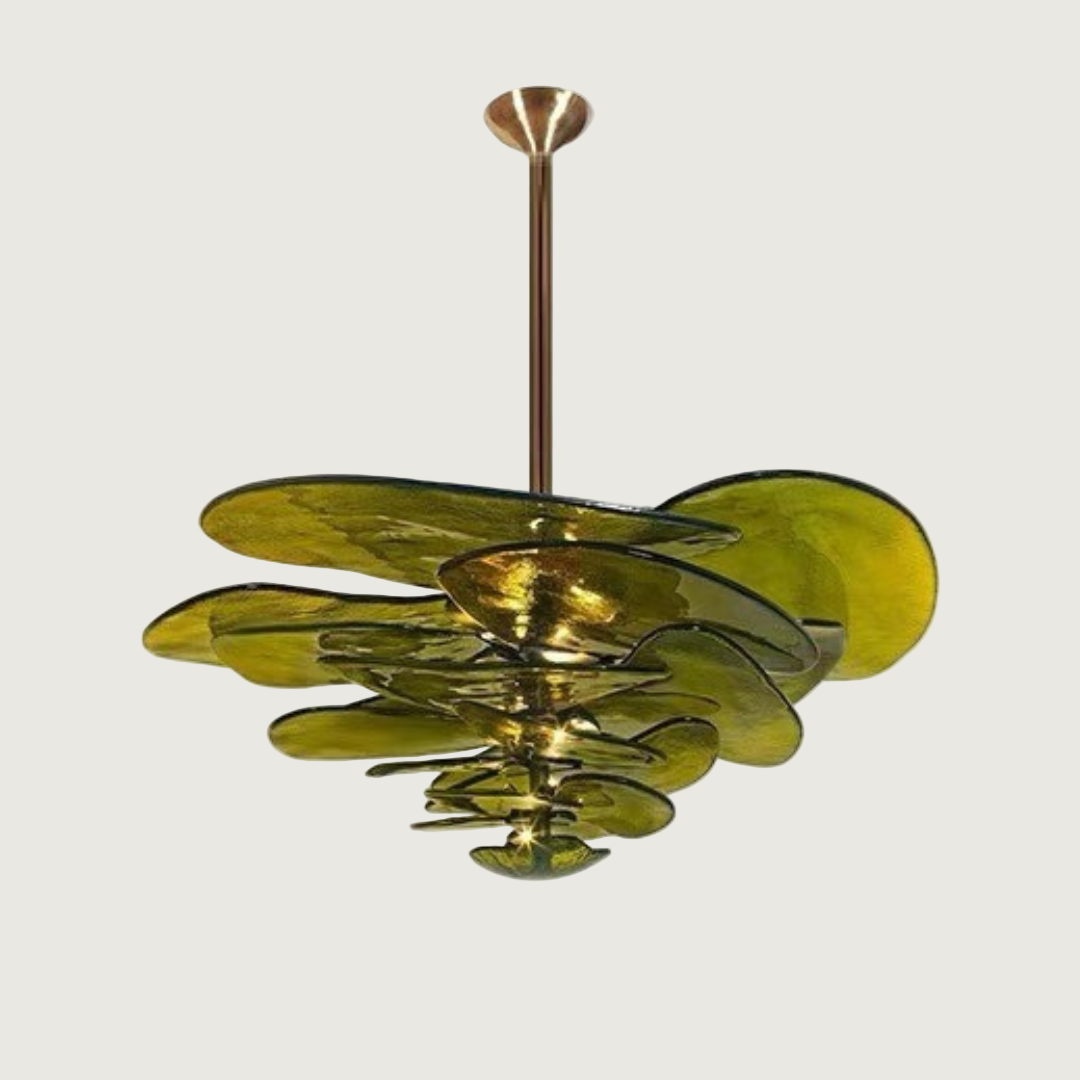 Kyren - Lámpara de Araña Techo Cristal – Elegante Araña de Vidrio para Iluminación Interior