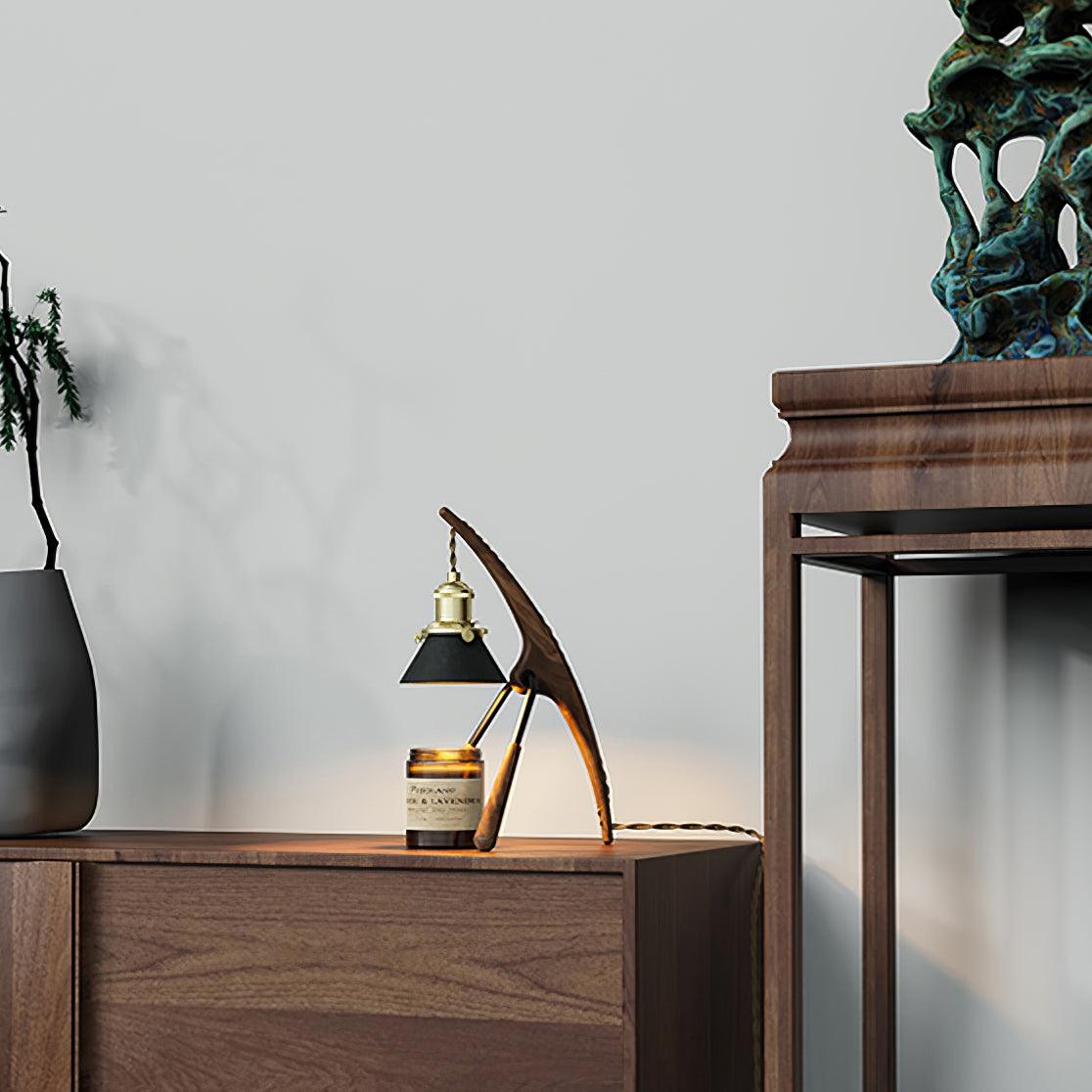 Lámpara Calentadora de Velas de Madera de Nogal con Aromaterapia – Diseño Retro y Elegante 3