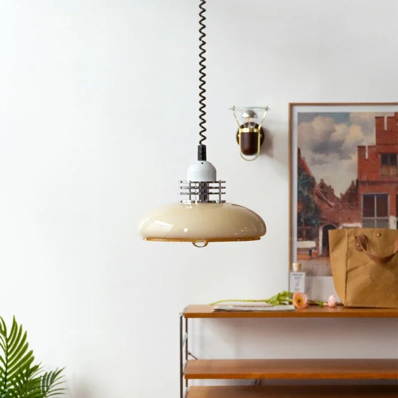 Lámpara Colgante Bauhaus de Vidrio Naranja, 40W, Diseño Moderno y Artístico, Lámparas de Techo Colgantes para Decoración 3