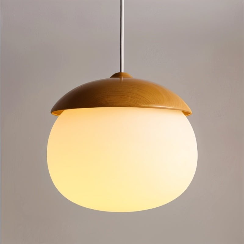 Lámpara Colgante Castanea de Diseño Moderno con Pantalla de Vidrio y Estructura de Metal 1