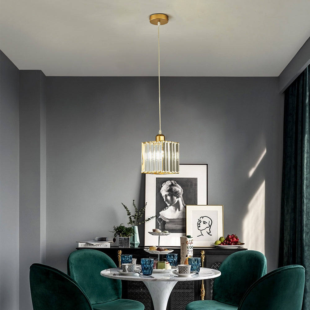 Lámpara Colgante Circular de Cristal para Pasillo – Diseño Moderno y Elegante 5
