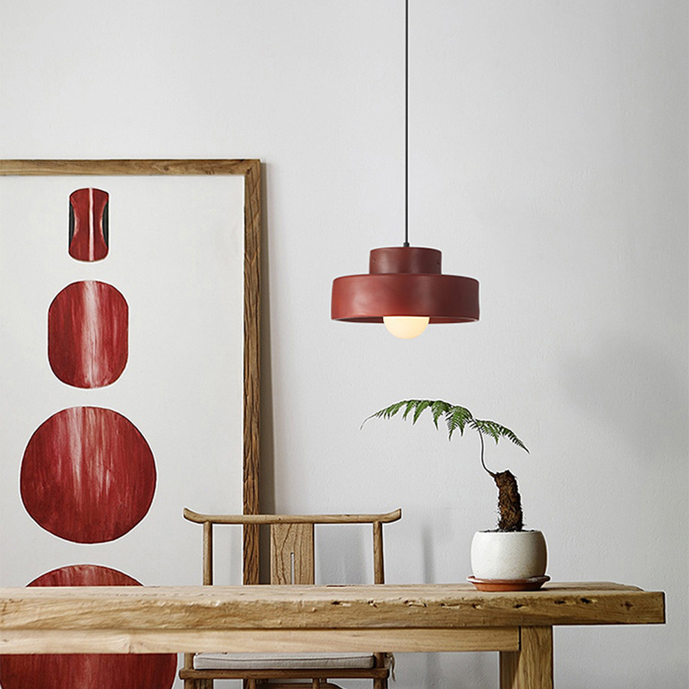 Lámpara Colgante Geométrica Nórdica de Metal y Resina – Diseño Elegante para Cocina y Comedor 0