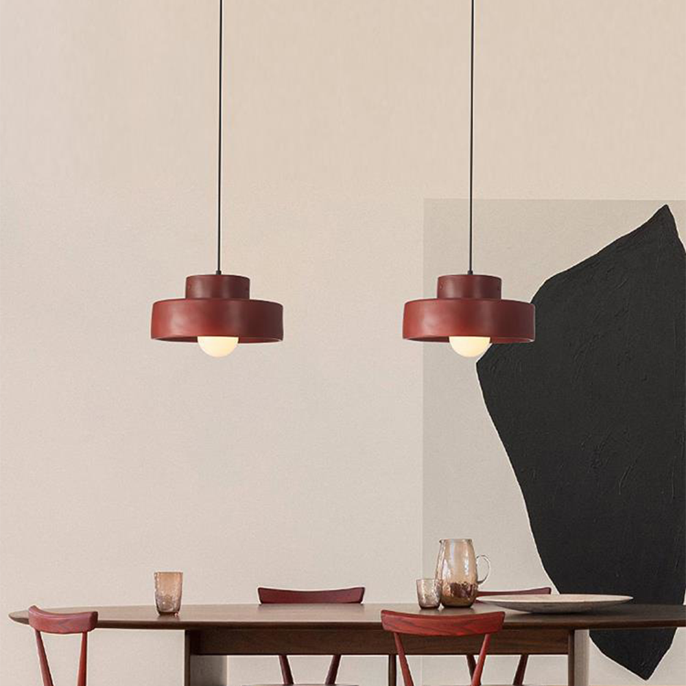 Lámpara Colgante Geométrica Nórdica de Metal y Resina – Diseño Elegante para Cocina y Comedor 1