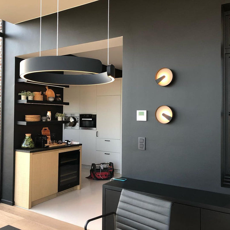 Lámpara Colgante LED Moderna Circular de Metal para Techo – Iluminación Sofisticada para Interiores Minimalistas 2