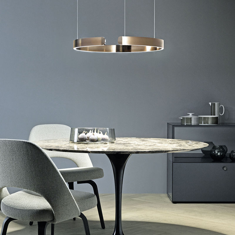 Lámpara Colgante LED Moderna Circular de Metal para Techo – Iluminación Sofisticada para Interiores Minimalistas 5