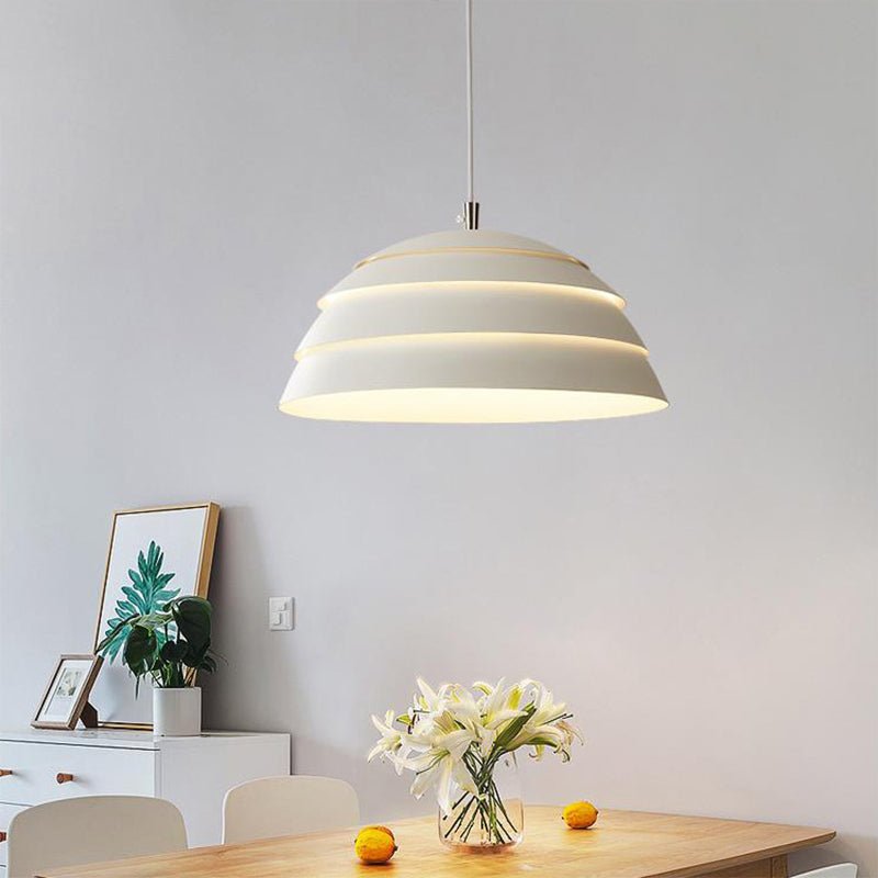 Lámpara Colgante LED de Diseño Nórdico, Cúpula de Hierro y Aluminio, Ideal para Cocinas y Restaurantes, 5W, 35cm 7