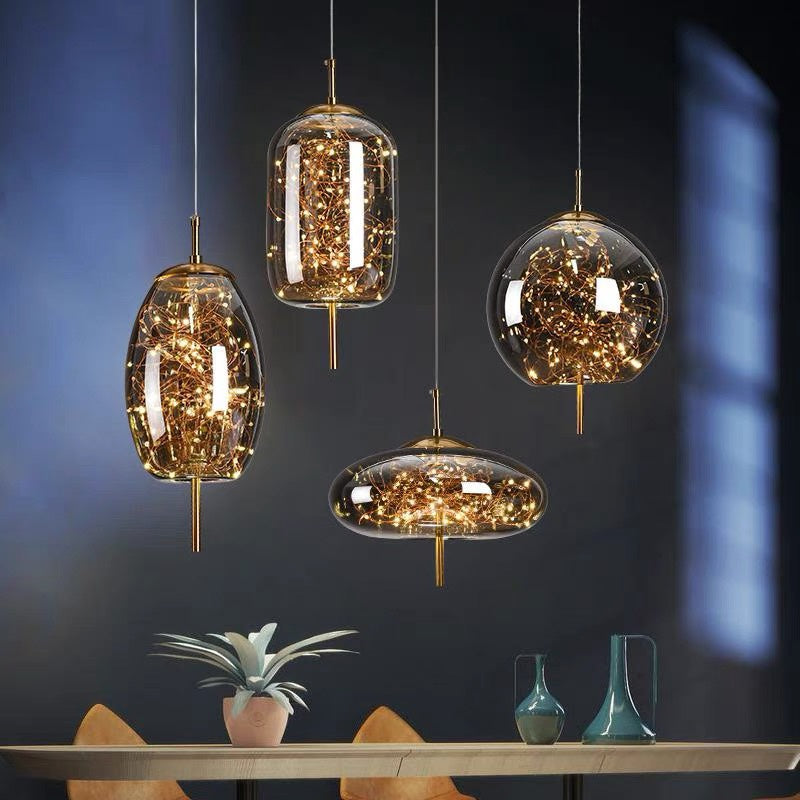 Lámpara Colgante LED de Lujo Nórdica – Diseño Moderno en Cristal 10