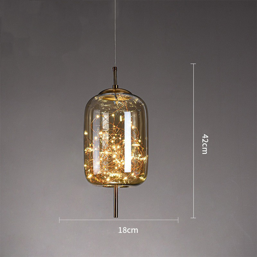 Lámpara Colgante LED de Lujo Nórdica – Diseño Moderno en Cristal 3