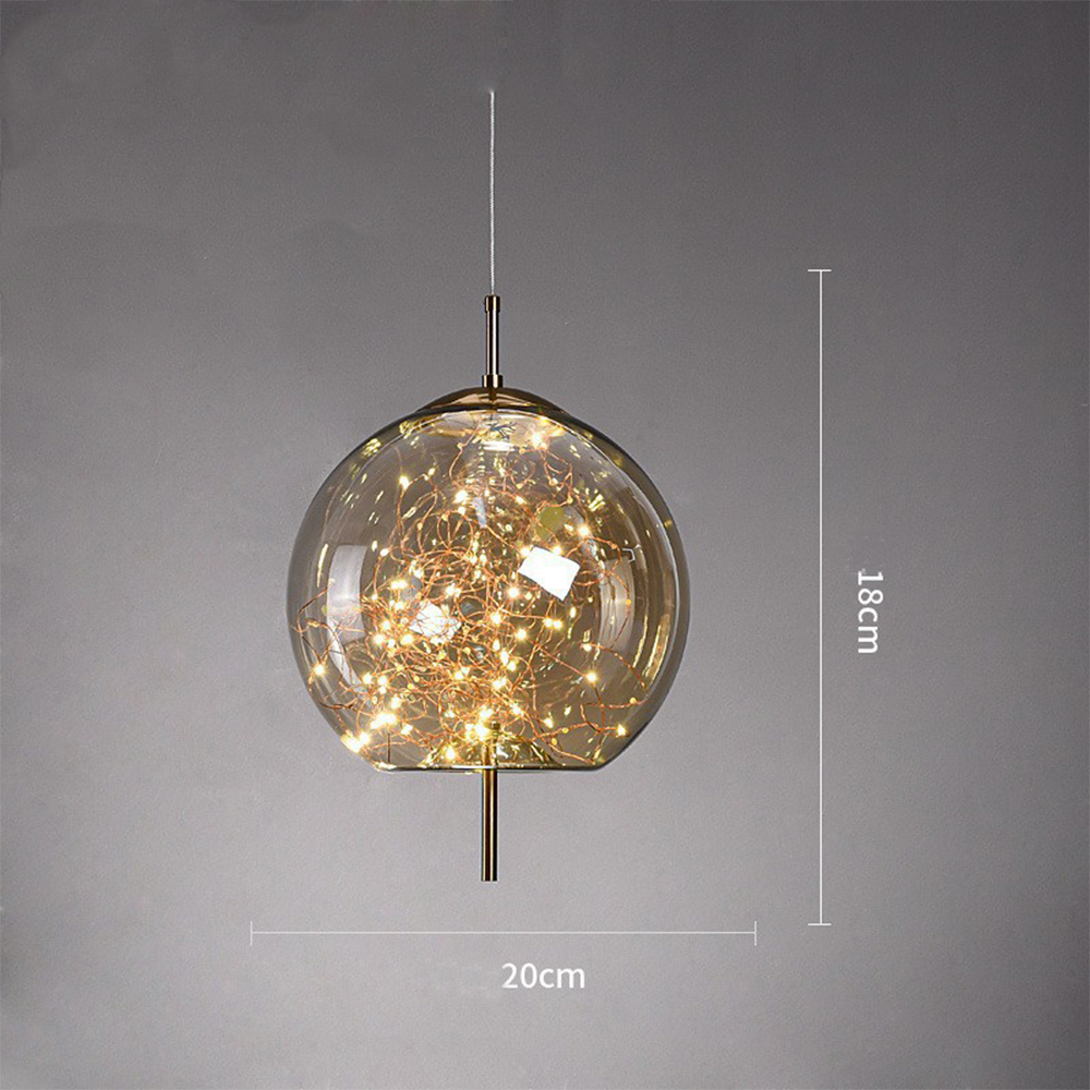 Lámpara Colgante LED de Lujo Nórdica – Diseño Moderno en Cristal 7