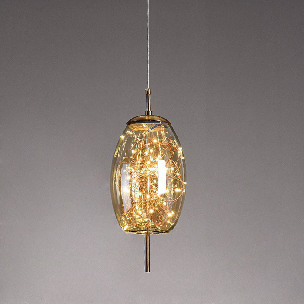 Lámpara Colgante LED de Lujo Nórdica – Diseño Moderno en Cristal 9