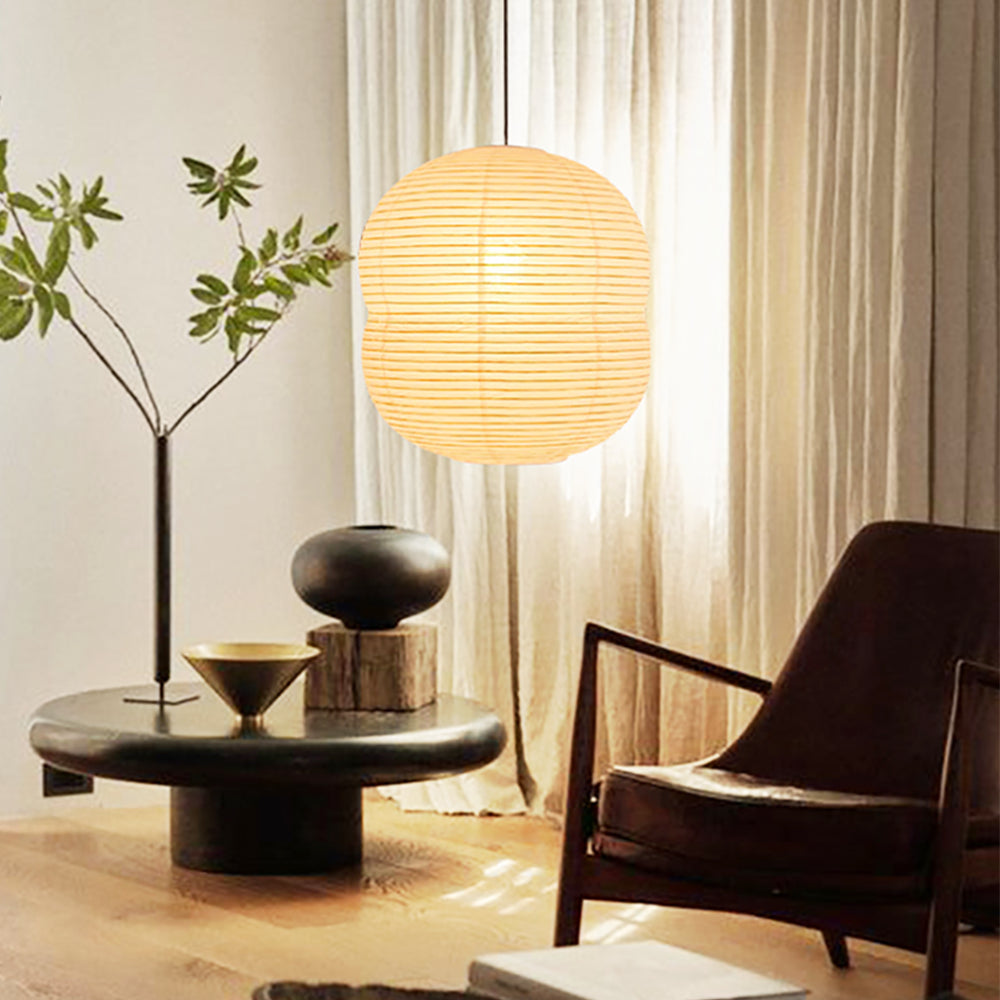 Lámpara Colgante Mini de Papel Washi Moderna, Techo Ajustable, Luz Suave y Elegante para Decoración Interior 1