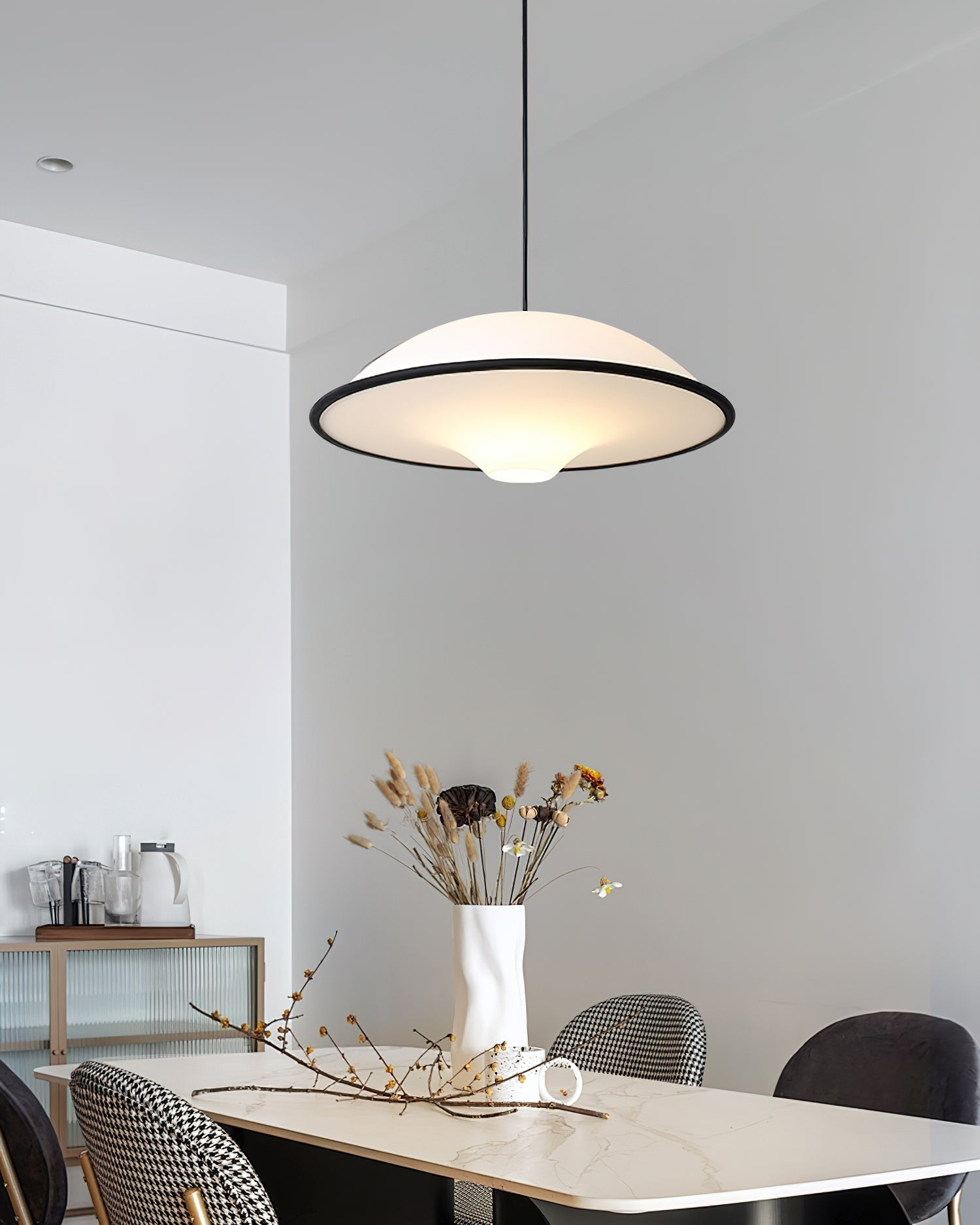 Lámpara Colgante Moderna Fontana LED Diseño Minimalista para Techo Bajo, Acrílico y Metal, Ajustable 30 cm 5