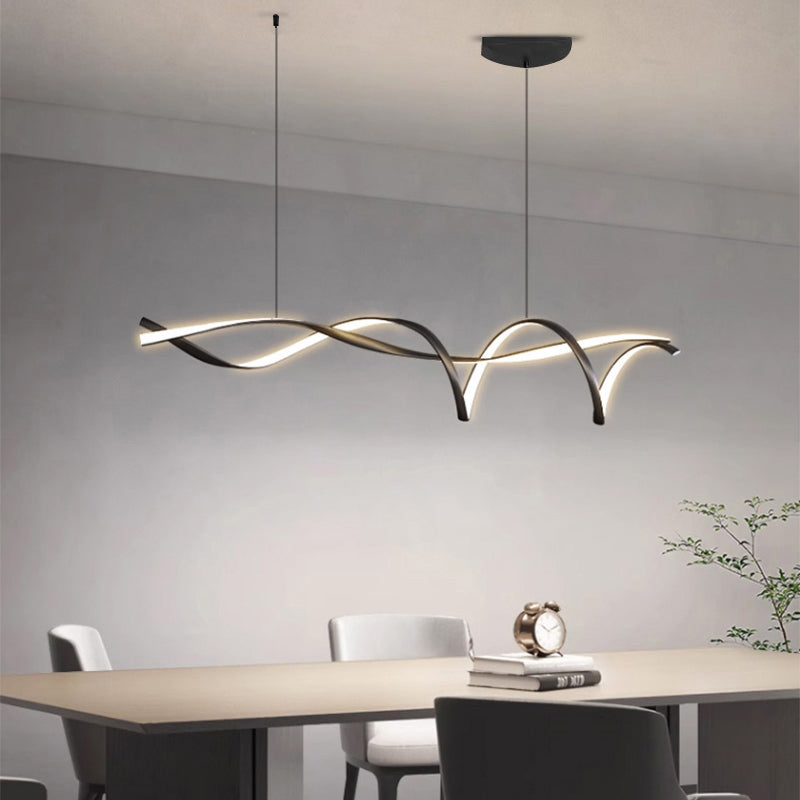 Lámpara Colgante Moderna LED Negra de Aluminio – Diseño Minimalista y Eficiente 1