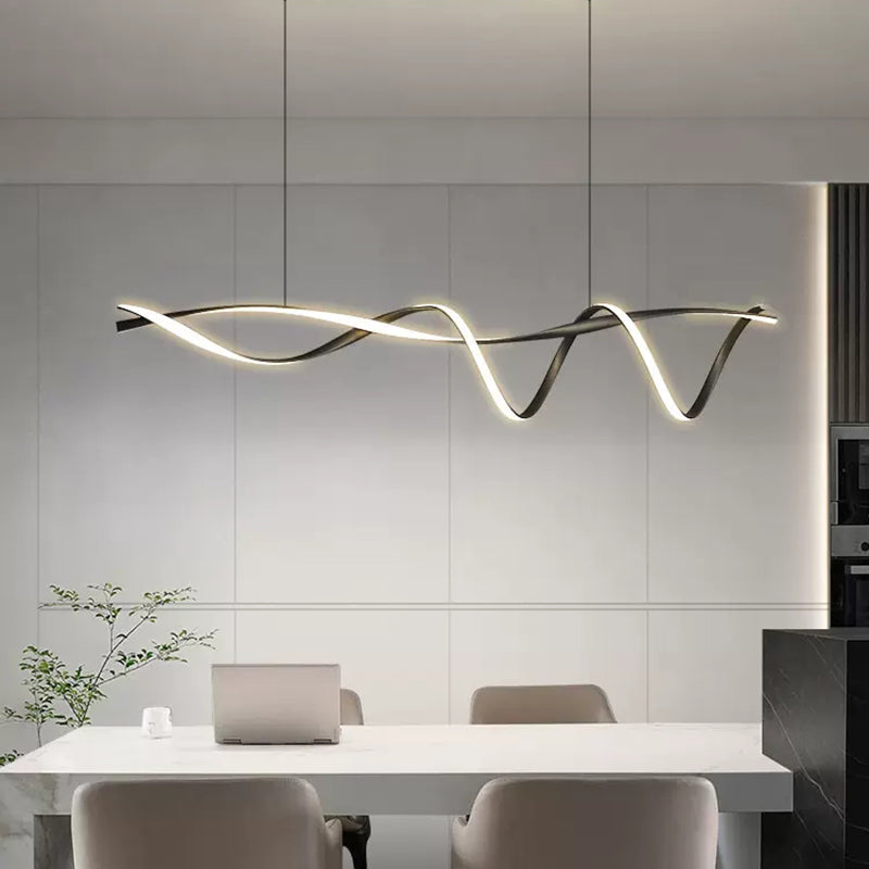 Lámpara Colgante Moderna LED Negra de Aluminio – Diseño Minimalista y Eficiente 2