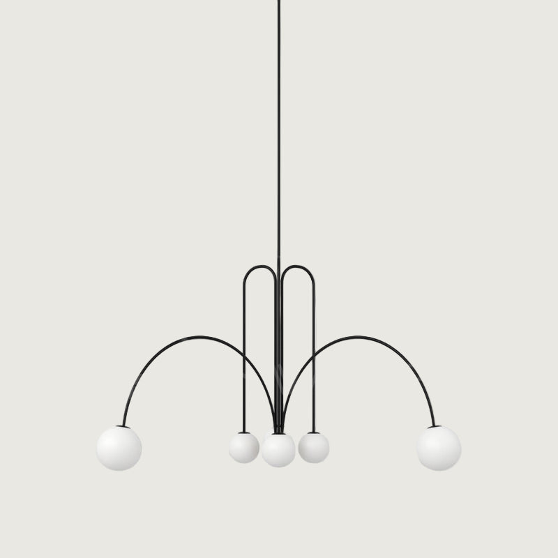 Lámpara Colgante Moderna de 6 Cabezas con Diseño Elegante - Acabados en Metal y Vidrio 0