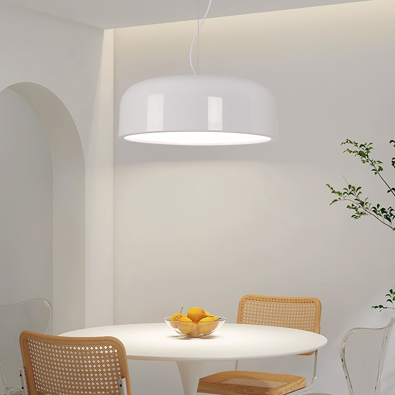 Lámpara Colgante Moderna de Aluminio y Policarbonato, 45cm y 60cm, Estilo Elegante para Techo, Variedad de Colores 3