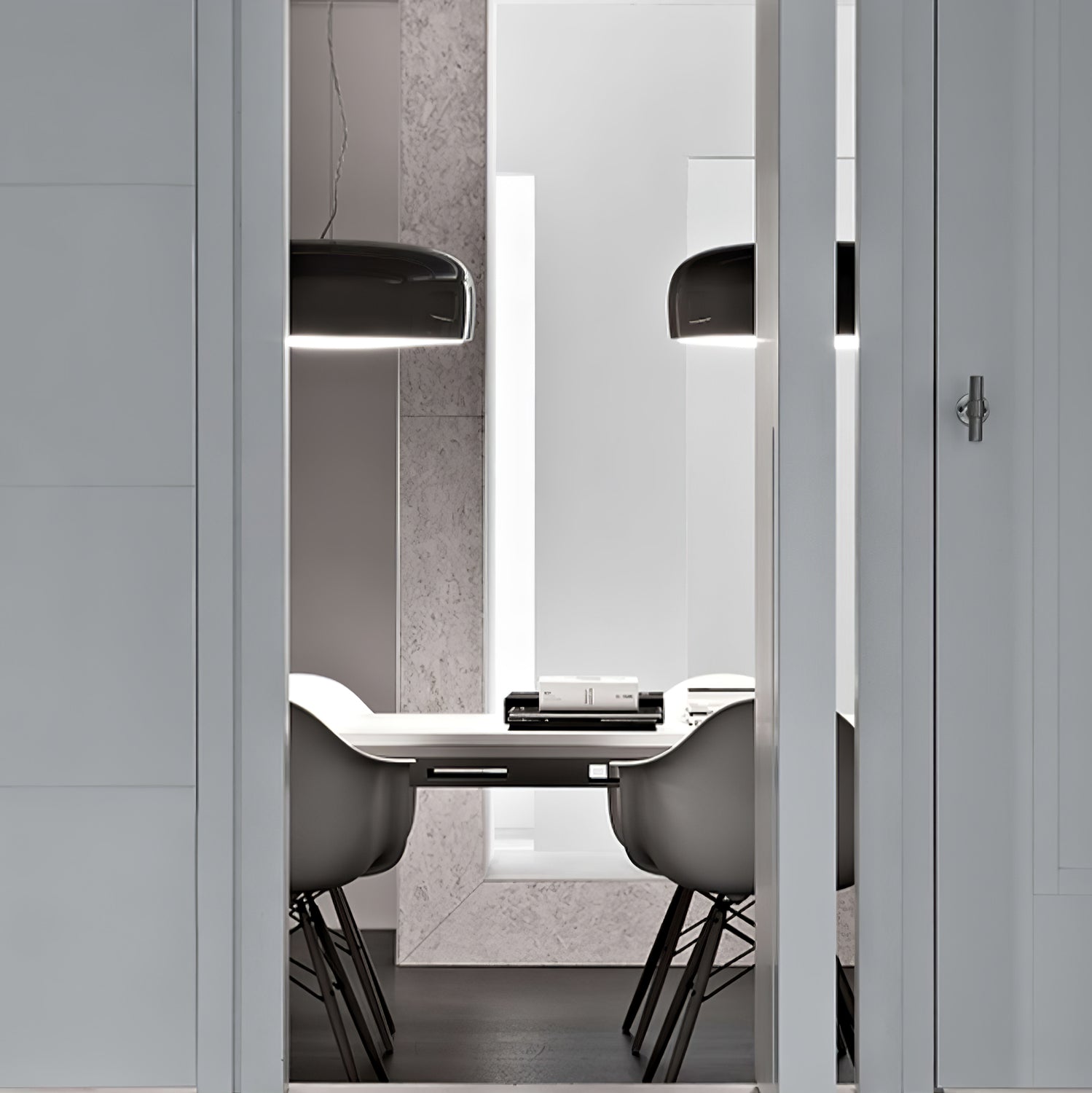 Lámpara Colgante Moderna de Aluminio y Policarbonato, 45cm y 60cm, Estilo Elegante para Techo, Variedad de Colores 8