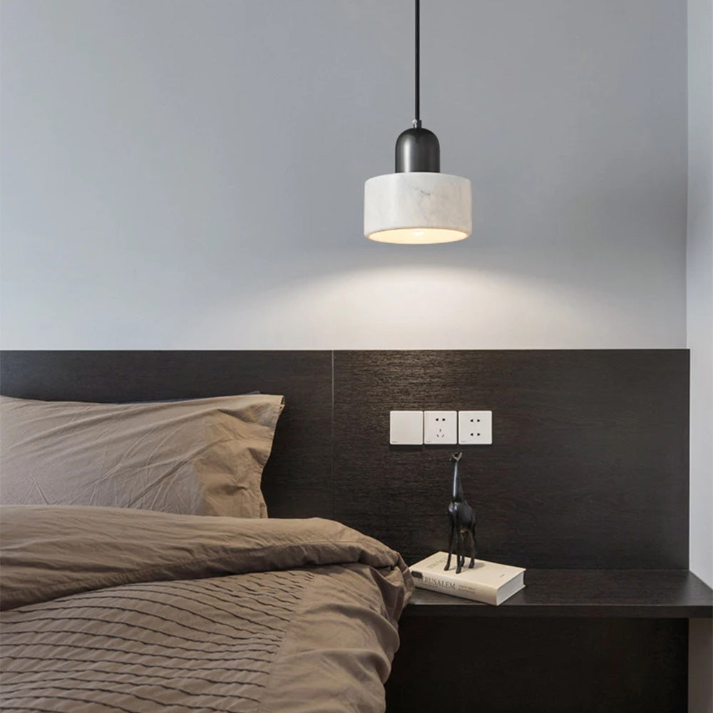Lámpara Colgante Moderna de Mármol y Vidrio Verde – Diseño Elegante y Contemporáneo 3