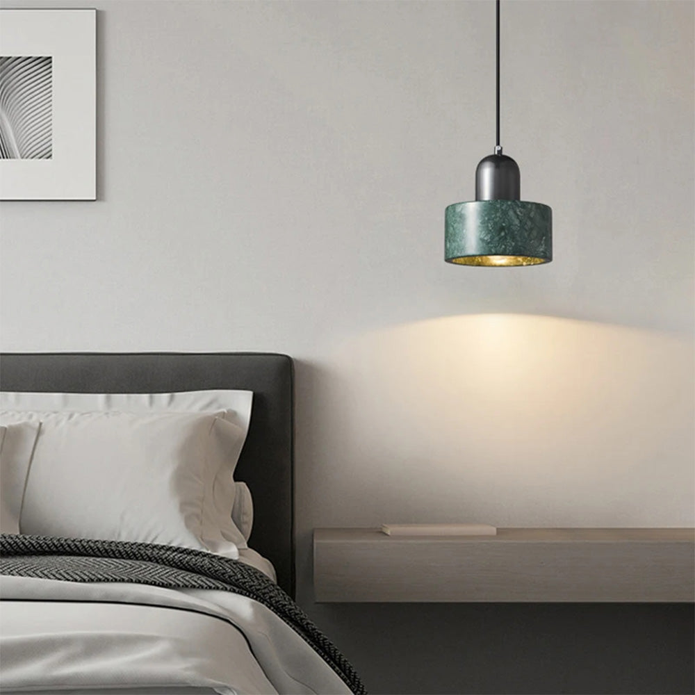 Lámpara Colgante Moderna de Mármol y Vidrio Verde – Diseño Elegante y Contemporáneo 7