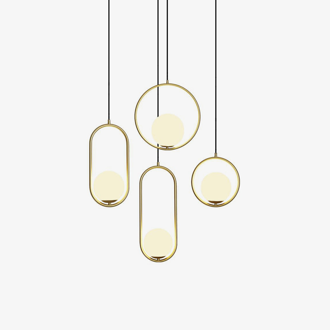 Lámpara Colgante Moderna de Metal y Vidrio con Diseño Elegante – Disponible en Varias Medidas 2