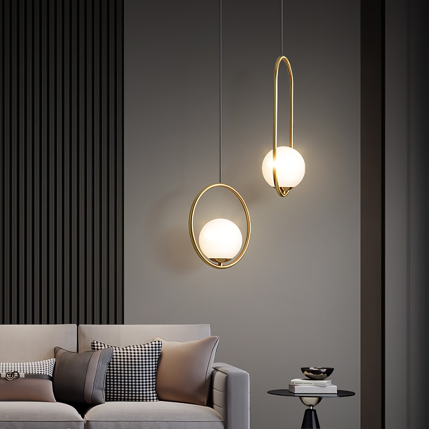 Lámpara Colgante Moderna de Metal y Vidrio con Diseño Elegante – Disponible en Varias Medidas 5