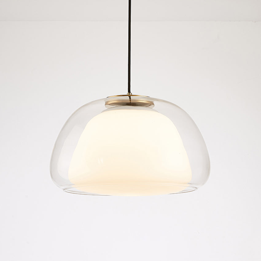 Lámpara Colgante Moderna de Vidrio Lechoso – Diseño Elegante para Iluminación Ambiental 0