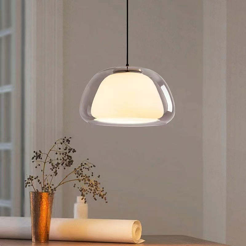 Lámpara Colgante Moderna de Vidrio Lechoso – Diseño Elegante para Iluminación Ambiental 1