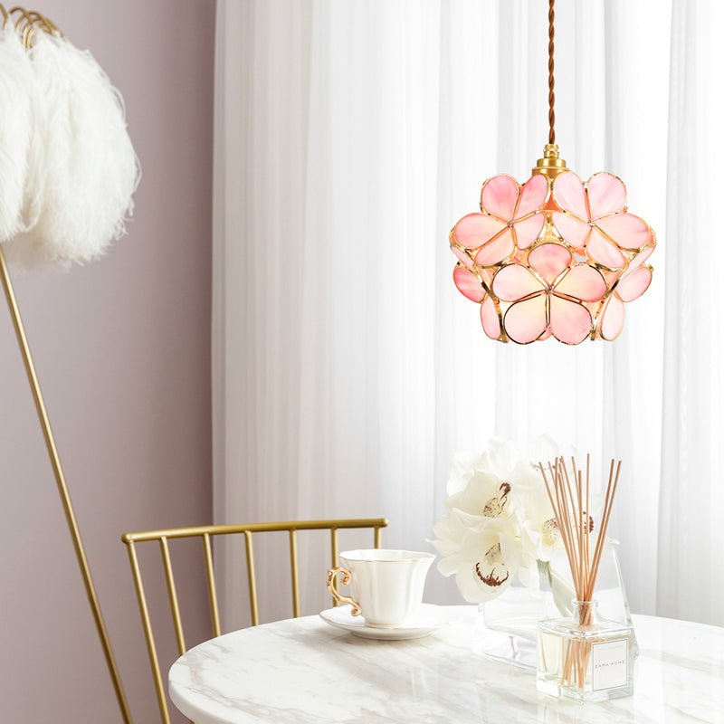 Lámpara Colgante Moderna en Forma de Flor de Acrílico y Metal – Lámpara de Techo para Iluminación Acogedora 1