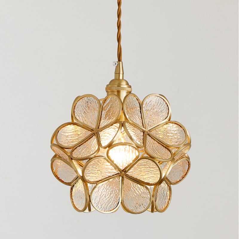 Lámpara Colgante Moderna en Forma de Flor de Acrílico y Metal – Lámpara de Techo para Iluminación Acogedora 15