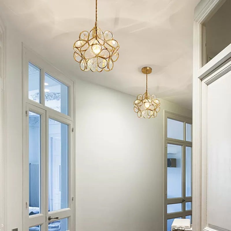 Lámpara Colgante Moderna en Forma de Flor de Acrílico y Metal – Lámpara de Techo para Iluminación Acogedora 5