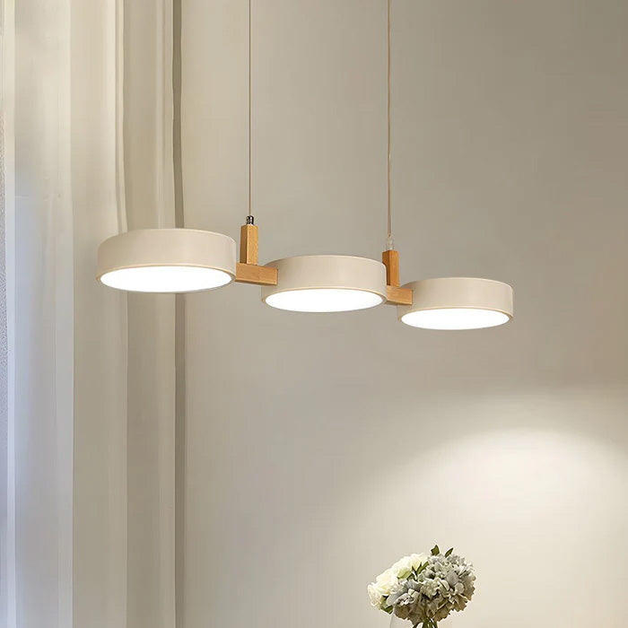 Lámpara Colgante Nórdica de Metal Cilíndrica con Múltiples Fuentes de Luz 10
