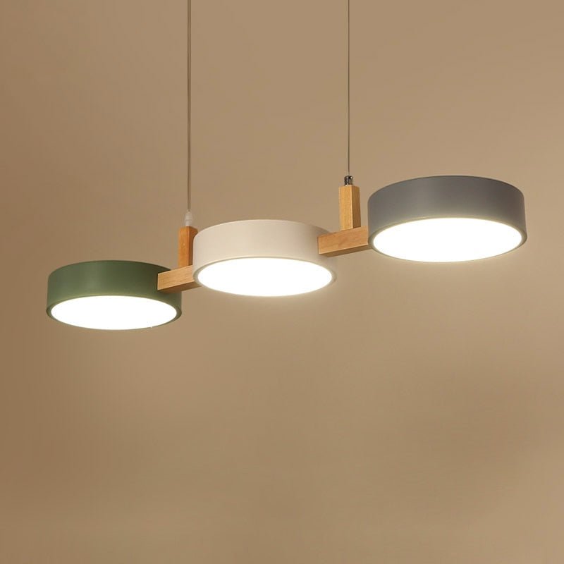 Lámpara Colgante Nórdica de Metal Cilíndrica con Múltiples Fuentes de Luz 6