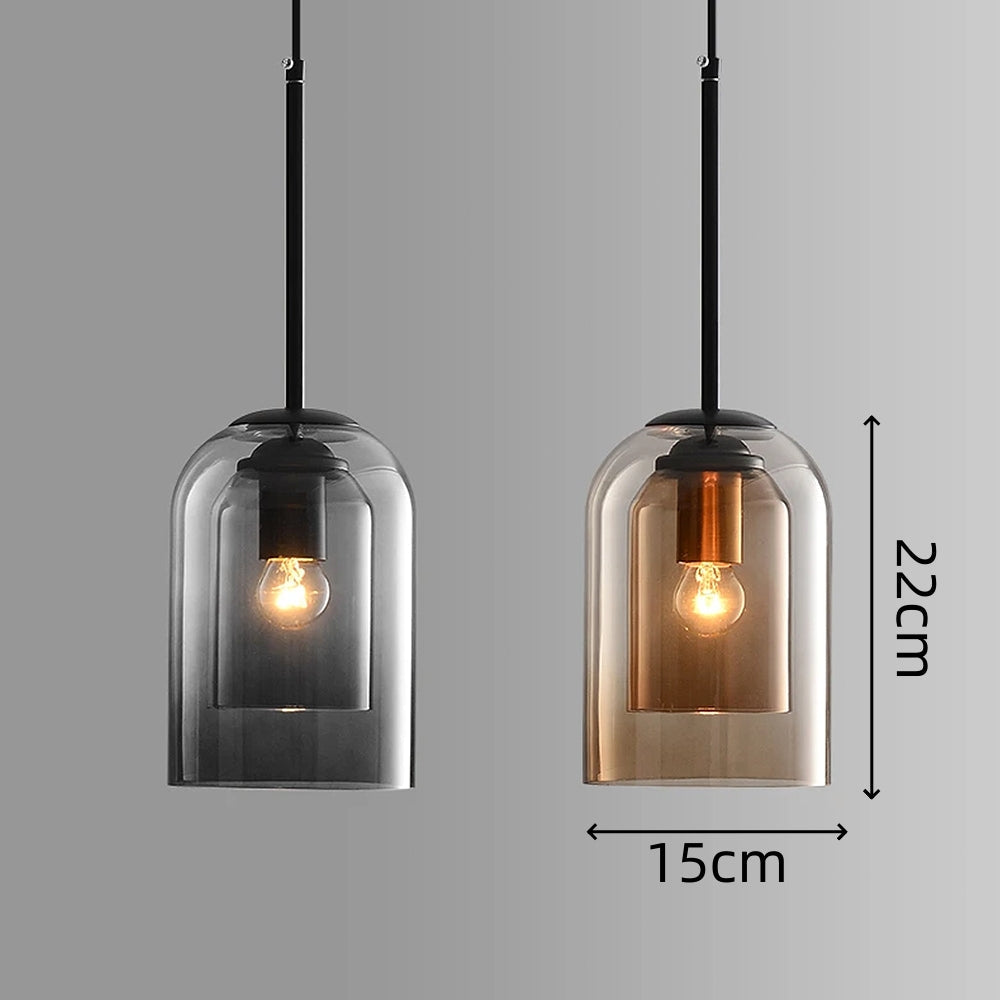 Lámpara Colgante Pequeña de Doble Capa con Diseño Minimalista para Comedor 2