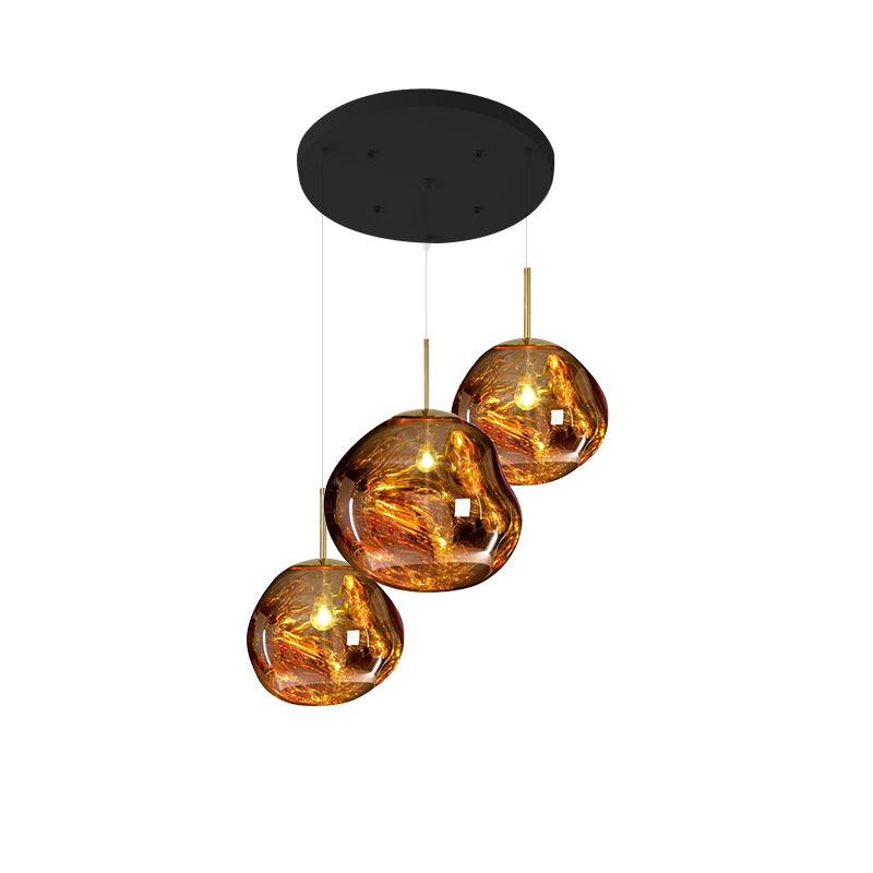 Lámpara Colgante Redonda Lava con Acabado Metálico y Efecto Espejo - Lámparas de Techo Modernas para Decoración Elegante 28