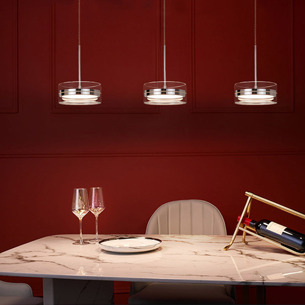 Lámpara Colgante Redonda Moderna de Hardware con Diseño Minimalista y LED 3