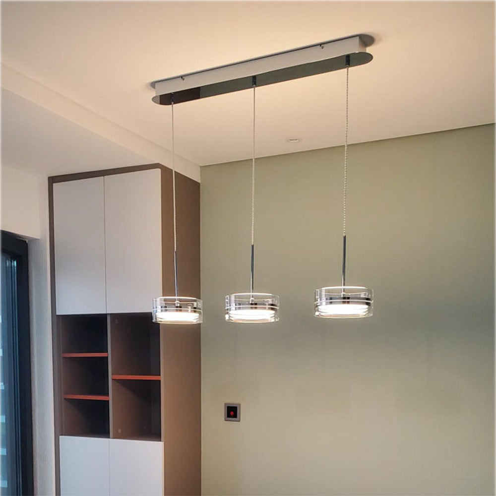 Lámpara Colgante Redonda Moderna de Hardware con Diseño Minimalista y LED 6
