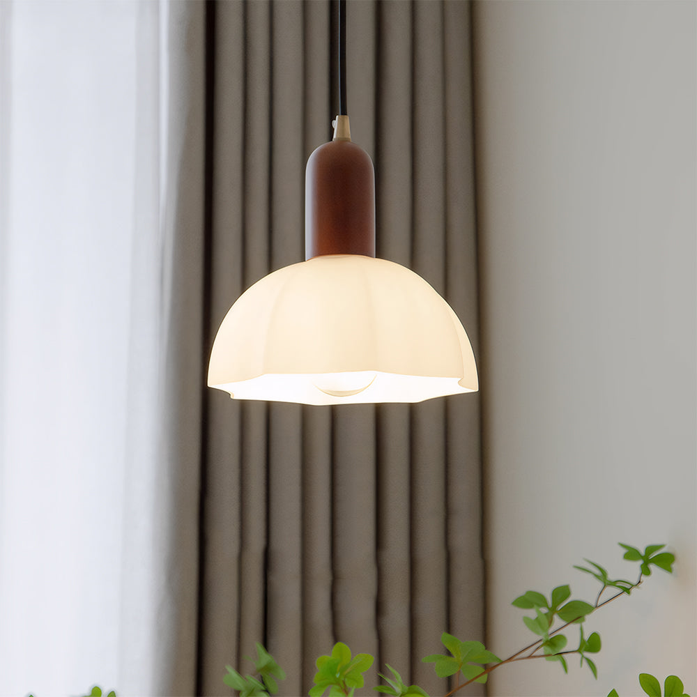 Lámpara Colgante Retro de Vidrio para Dormitorio y Sala de Estar – Diseño Acogedor y Pantalla Cálida, Longitud de Cable 150 cm 12
