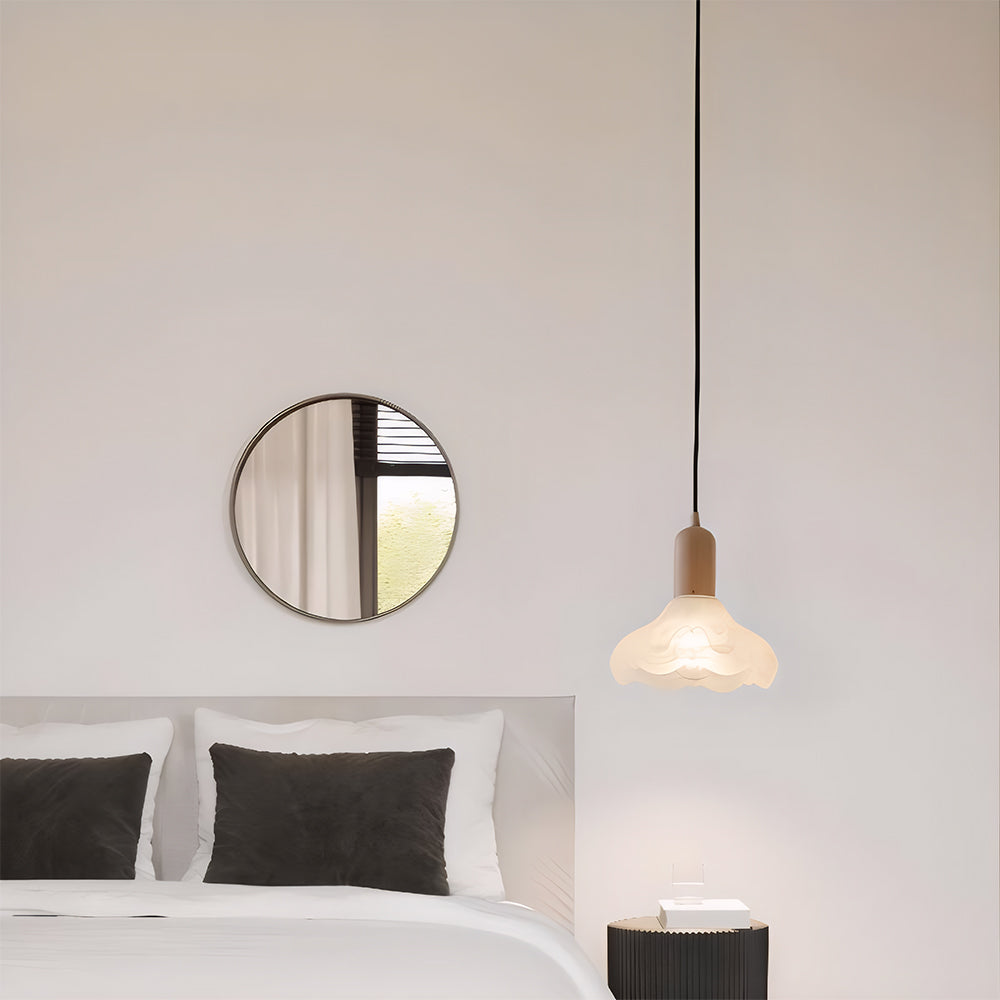 Lámpara Colgante Retro de Vidrio para Dormitorio y Sala de Estar – Diseño Acogedor y Pantalla Cálida, Longitud de Cable 150 cm 5
