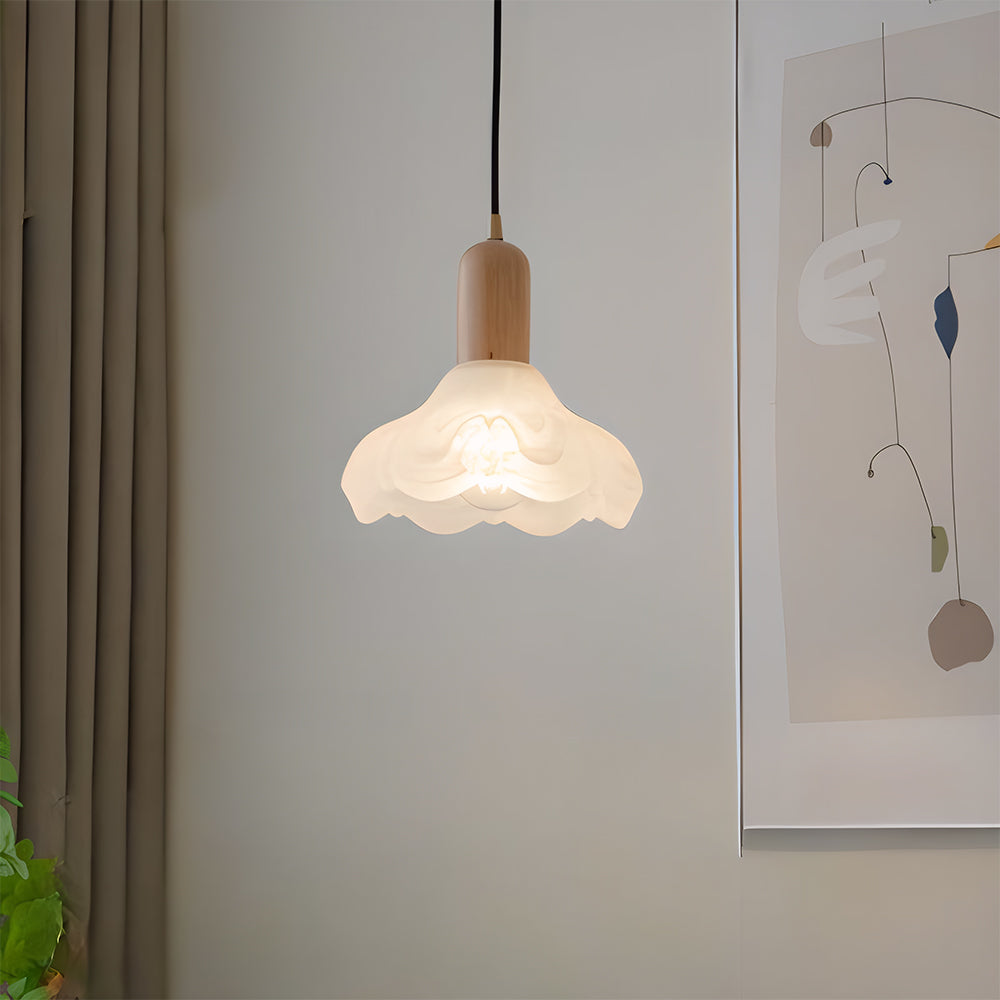 Lámpara Colgante Retro de Vidrio para Dormitorio y Sala de Estar – Diseño Acogedor y Pantalla Cálida, Longitud de Cable 150 cm 6