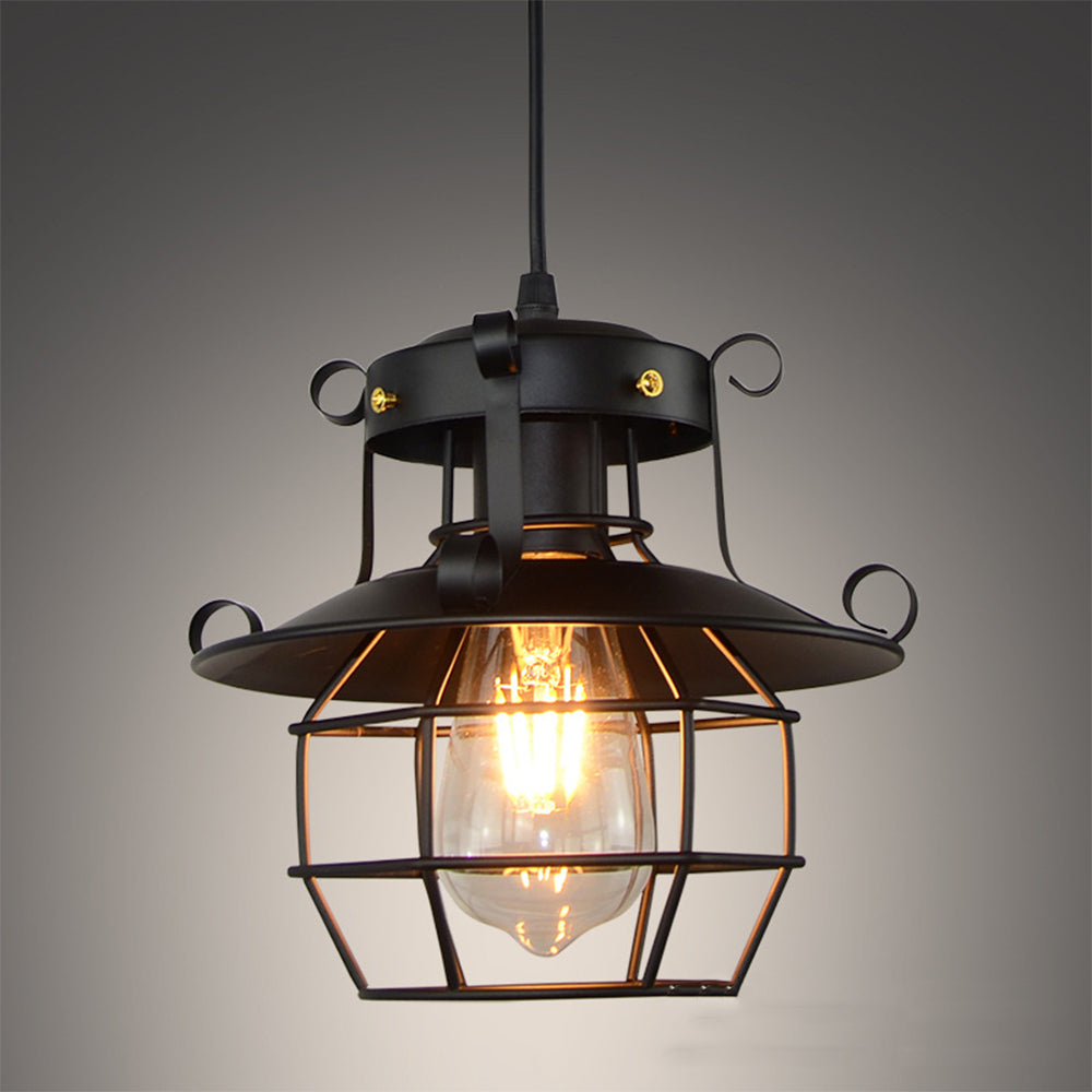 Lámpara Colgante Vintage Industrial de Hierro – Diseño Retro para Cocinas y Comedores 1