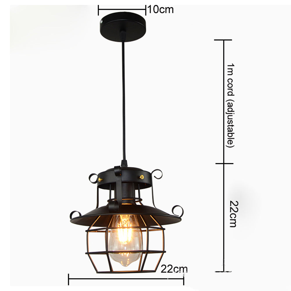 Lámpara Colgante Vintage Industrial de Hierro – Diseño Retro para Cocinas y Comedores 4