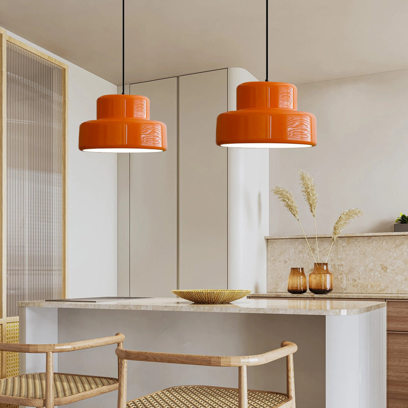 Lámpara Colgante Vintage Naranja Bauhaus para Comedor – Diseño Retro y Moderno 0