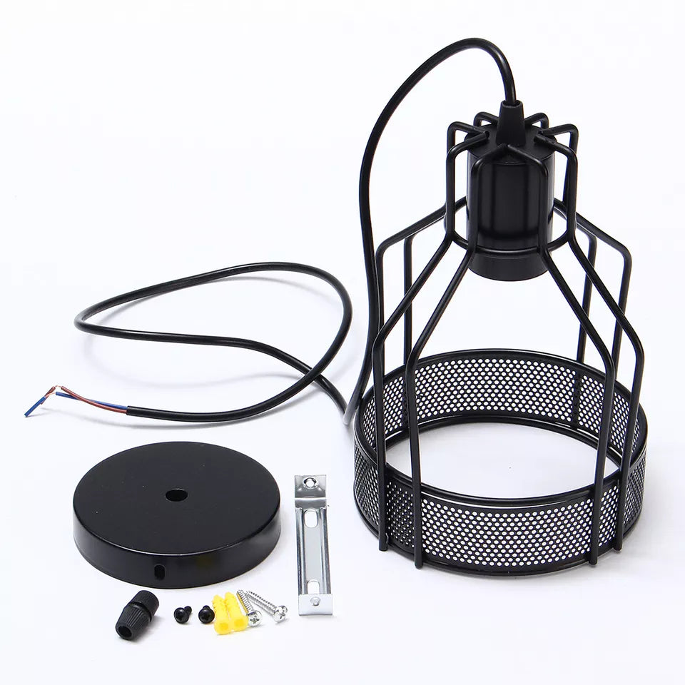 Lámpara Colgante Vintage de Hierro Negro con Múltiples Bombillas para Comedor 5