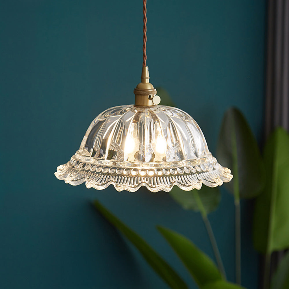 Lámpara Colgante Vintage de Vidrio para Isla de Cocina - Elegancia Clásica y Luz Sofisticada 6