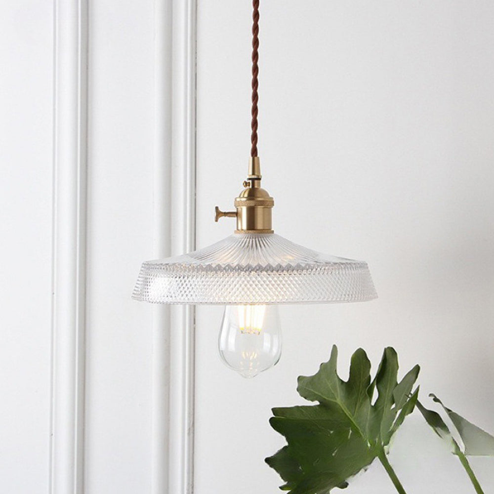 Lámpara Colgante Vintage de Vidrio para Techo – Luz Suave y Difusa Ideal para Dormitorio 0