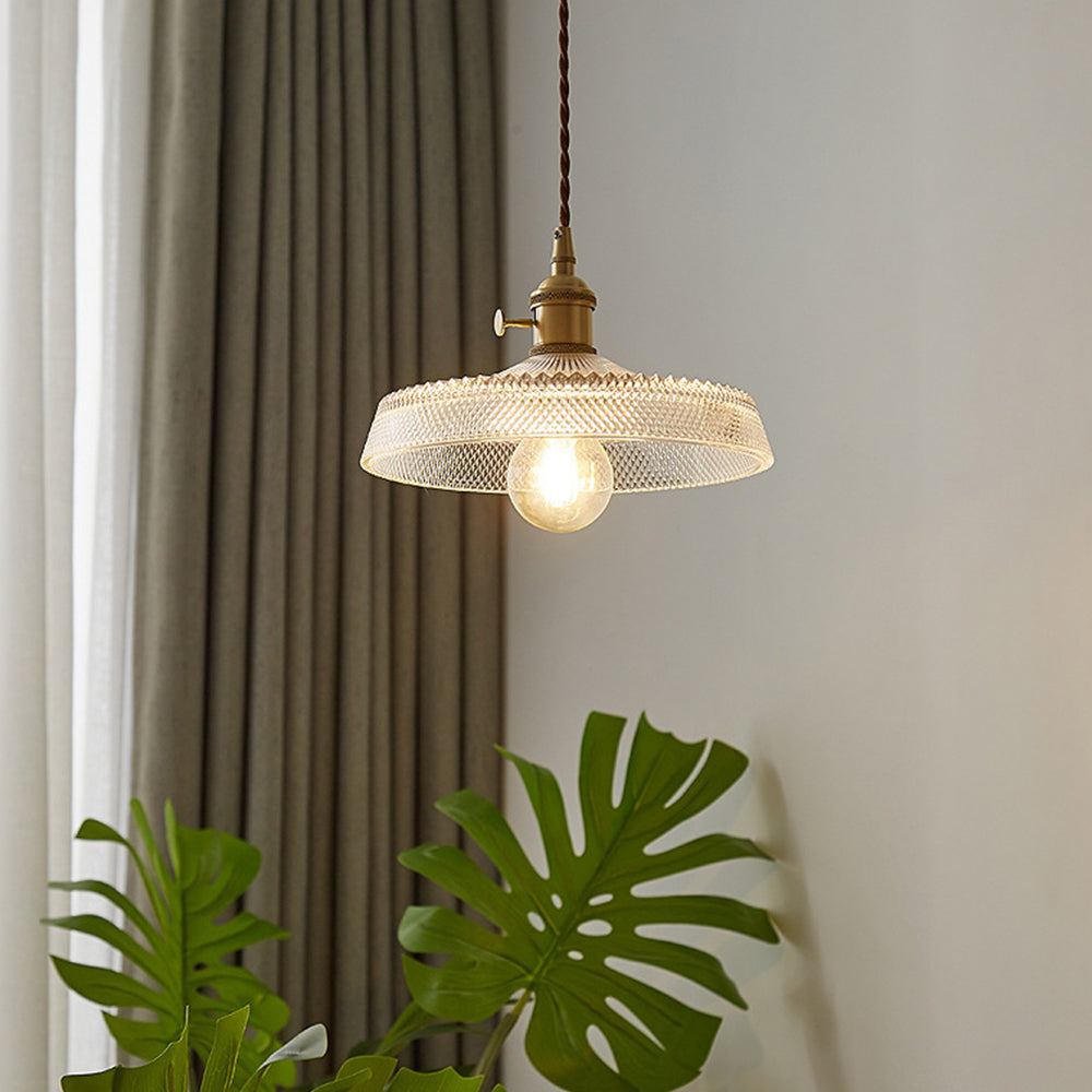 Lámpara Colgante Vintage de Vidrio para Techo – Luz Suave y Difusa Ideal para Dormitorio 1